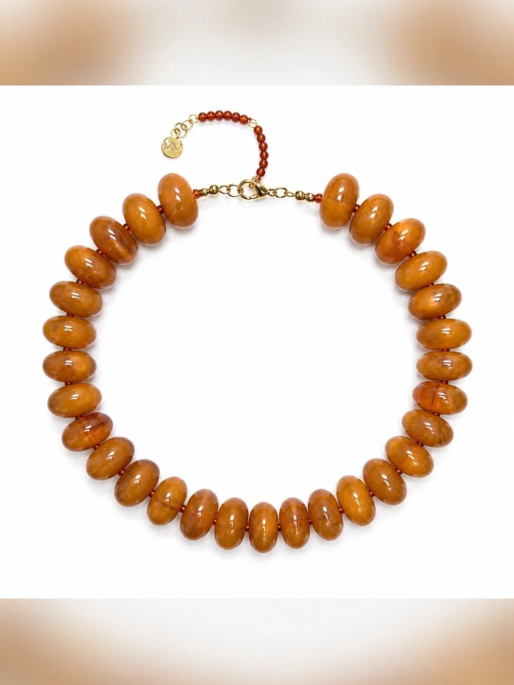 Mayamar Brown Agate Beaded Necklace